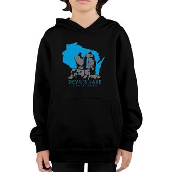 Devil's Lake State Park Wisconsin Rock Climbing Youth Hoodie | Mazezy UK