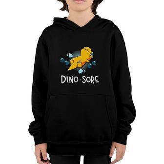 Dino Sore Funny Dinosaur Workout Gym Fitness Lifting Tank Top Youth Hoodie | Mazezy
