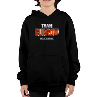 Distressed Team Burrow Gift Proud Family Last Name Surname Youth Hoodie | Mazezy