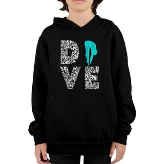 Dive Platform Diving Board Springboard Diving Diver Zip Youth Hoodie | Mazezy