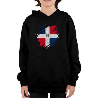 Dominican Republic Flag Dominican Pride Vintage Youth Hoodie | Mazezy