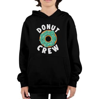 Donut Crew Funny Doughnut Food Sweet Sprinkle Party Youth Hoodie | Mazezy CA