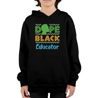 Dope Black Educator Teacher African American Afrocentric Youth Hoodie | Mazezy