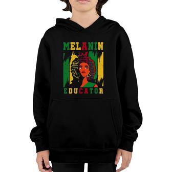 Dope Melanin Teacher Bhm Black Teachers Dope Black Educators Youth Hoodie | Mazezy