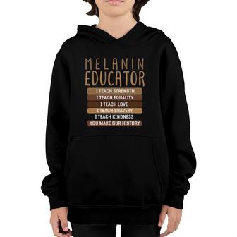 Dope Melanin Teacher Black Teacher Dope Black Educators Youth Hoodie | Mazezy