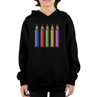 Drawing Crayon Pencil Art Teacher Education Youth Hoodie | Mazezy