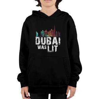 Dubai Was Lit Skyline For Holidays In Dubai Youth Hoodie | Mazezy