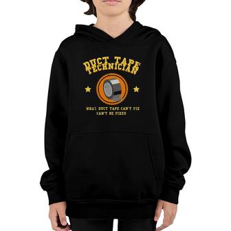 Duct Tape Technician Can Fix Almost Anything Youth Hoodie | Mazezy