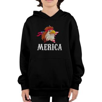 Eagle Mullet 4Th Of July Merica Flag Fourth Clothing Youth Hoodie | Mazezy