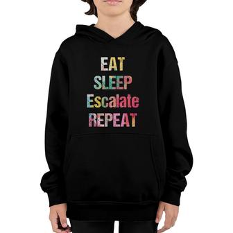 Eat Sleep Escalate Repeat Colour Summer Festival Outfit Gift Youth Hoodie