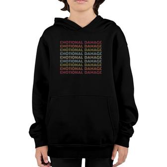 Emotional Damage Funny Viral Meme Retro Style Youth Hoodie | Mazezy
