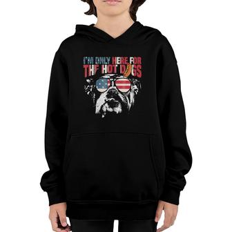 English Bulldog Funny 4Th Of July Pup Youth Hoodie | Mazezy