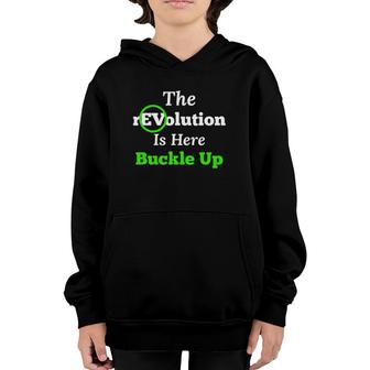 Ev Drivers Electric Car Electric Vehicle All Electric Youth Hoodie | Mazezy
