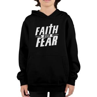 Faith Over Fear Pray Hope Belief Christian Youth Hoodie