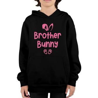 Family Easter Brother Bunny Matching Easter Bunny Egg Hunting Youth Hoodie - Seseable