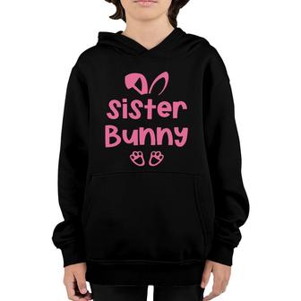 Family Easter Sister Bunny Matching Easter Bunny Egg Hunting Youth Hoodie - Seseable
