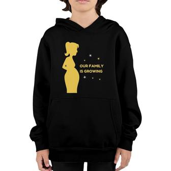 Family Is Growing Mom Baby Pregnant Mom Or Sister Youth Hoodie | Mazezy
