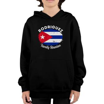 Family Reunion 2021 With Cuba Flag For Rodriguez Family Premium Youth Hoodie | Mazezy