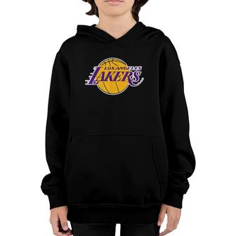 Fans-Lakers-Gift For Los Angeles I Heart Basketball Youth Hoodie | Mazezy