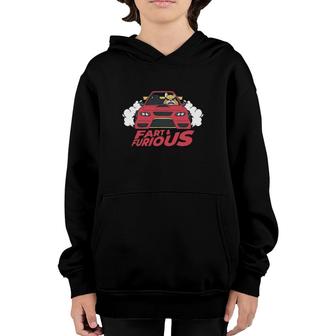 Fart & Furious Dog Driving A Fast Car Lovers Youth Hoodie | Mazezy