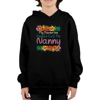 Favorite Nanny Mother's Day For The Best Nanny Youth Hoodie | Mazezy