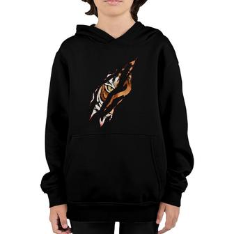 Fearless Tiger Eye Claw Silhouette Lunar Year 2022 Ver2 Youth Hoodie | Mazezy