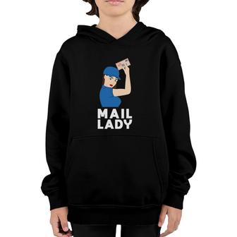 Female Postal Worker Mail Lady Strong Women Youth Hoodie | Mazezy
