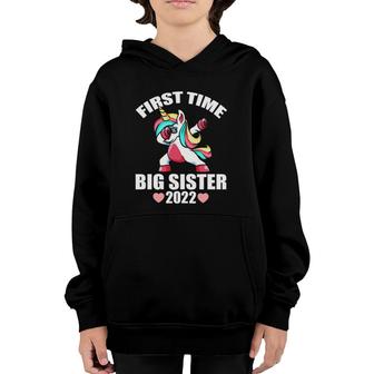 First Time Big Sister 2022 Unicorn Big Sister Est 2022 Ver2 Youth Hoodie | Mazezy