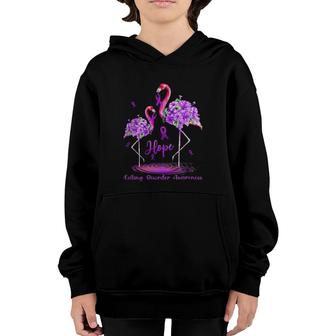 Flamingo Tropical Eating Disorder Awareness Youth Hoodie | Mazezy