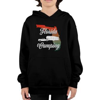 Florida Camping Rv With Fifth Wheel Camper Youth Hoodie | Mazezy