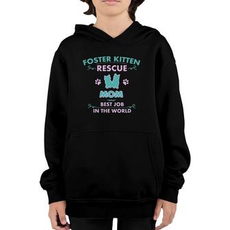 Foster Kitten Rescue Mom Cute Mother's Day Cat Art Design Youth Hoodie | Mazezy CA