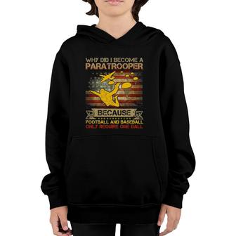Funny Airborne Paratrooper Military Become A Paratrooper Youth Hoodie | Mazezy