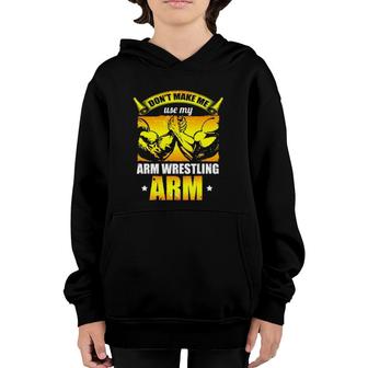 Funny Arm Wrestling Arm Press Sports Arm Wrestler Retro Gift Youth Hoodie