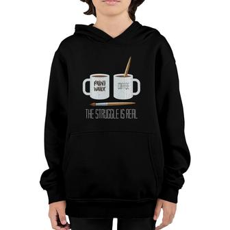 Funny Artist Gift The Struggle Is Real Artist Youth Hoodie | Mazezy