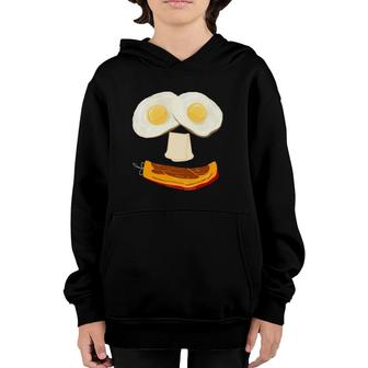 Funny Bacon And Eggs Breakfast Smiles For Low Carb Diet Youth Hoodie | Mazezy
