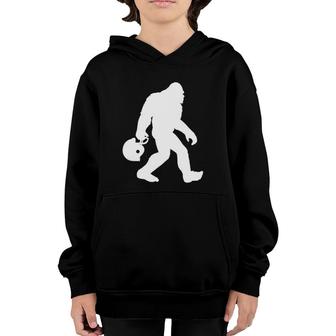 Funny Bigfoot Football Fan Gift For Sunday Football Lovers Youth Hoodie | Mazezy