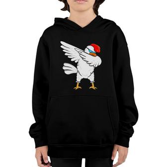 Funny Dabbing Chicken Lover Cool Dab Party Gift Tee Youth Hoodie | Mazezy
