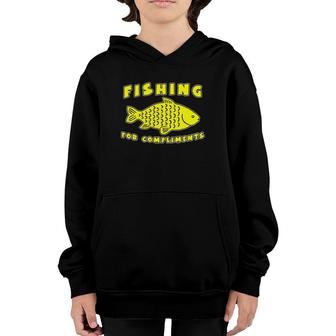 Funny Fishing For Compliments Fishing Lover Youth Hoodie | Mazezy