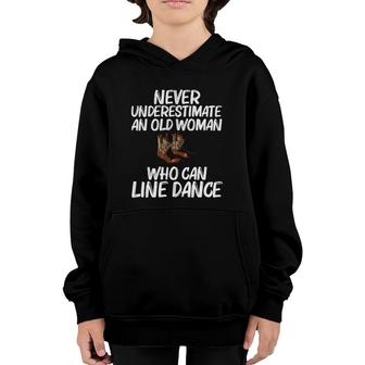 Funny Line Dancing Gift For Grandma Country Line Dance Rodeo Youth Hoodie | Mazezy