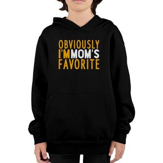 Funny Obviously I'm Mom's Favorite Gift Youth Hoodie | Mazezy