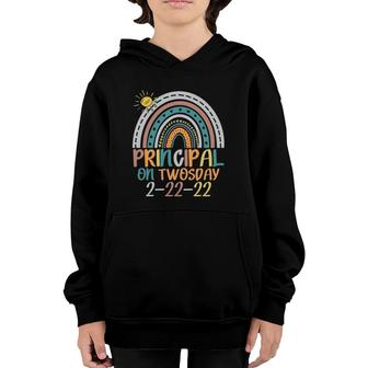 Funny Principal Squad On Twosday February 22Nd 2022 Rainbow Youth Hoodie | Mazezy