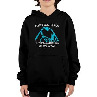 Funny Roller Coaster Designs For Mom Women Amusement Park Youth Hoodie | Mazezy