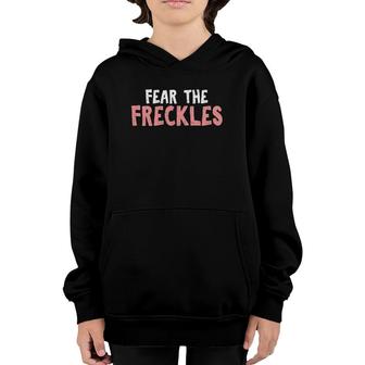 Funny Sarcastic Ginger Irish Redhead Jokes Fear The Freckles Youth Hoodie | Mazezy