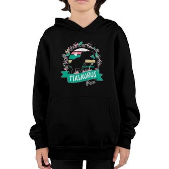 Funny Spanish Mother's Day, Auntie Gift Gift Tia Saurus Rex Youth Hoodie | Mazezy