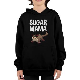 Funny Sugar Mama Design For Women Mom Sugar Glider Gliding Youth Hoodie | Mazezy