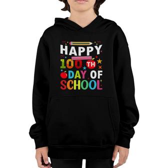 Funny Teacher And Student Happy 100 Days Of School Youth Hoodie | Mazezy