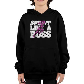 Funny Track And Field Design Sprint Like A Boss Youth Hoodie | Mazezy