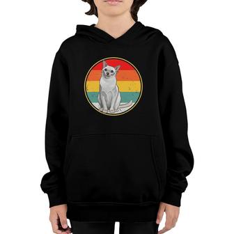 Funny Vintage Sunset Tonkinese Cat Youth Hoodie | Mazezy