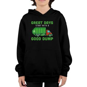 Garbage Truck Recycling Trash Recycle Garbageman Waste Bin Youth Hoodie | Mazezy