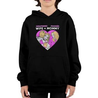 Girlfriend Fiancee Wife Mommy For Engaged And Married Couple Youth Hoodie | Mazezy